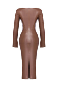 Celine Dress in Rhum de Minuit