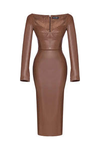 Celine Dress in Rhum de Minuit